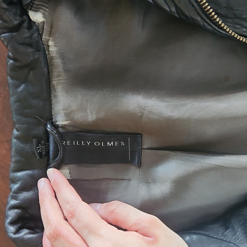 Reilly Olmes Black Leather Jacket View 2